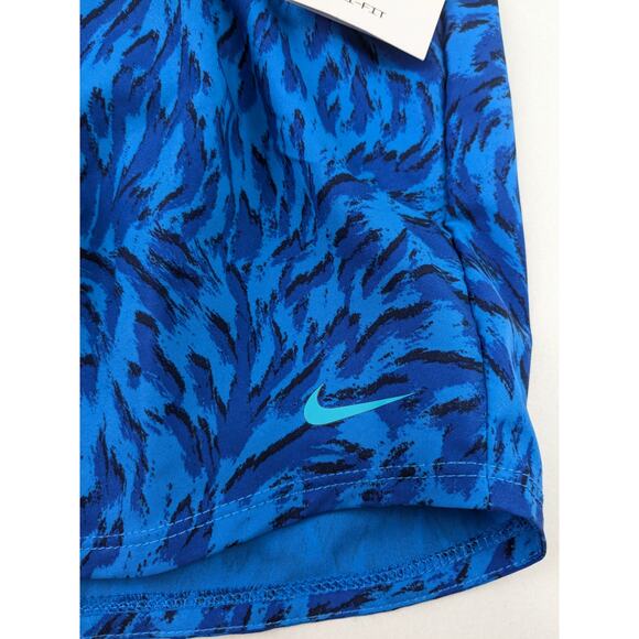 Nike Blue Animal Print Girls Training Shorts - Picture 2 of 5